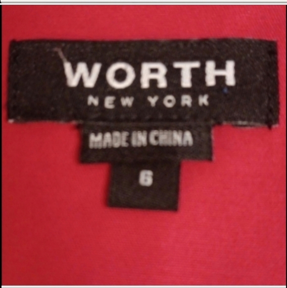 Worth New York size 6 Red Jacket Blazer Zip Front Career - Picture 3 of 6